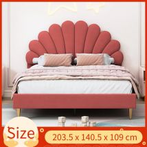 Letto imbottito Creahappy - Letto matrimoniale 140x200 cm, letto matrimoniale con motivo in velluto, caldo e confortevole
