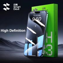 SmartDevil 2/3 Stück Anti-Fingerabdruck-Hartglasfolie für iPhone 15Pro Max 14Pro 13 15, nicht vollständige Abdeckung, HD-klarer Displayschutz