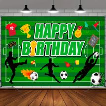 Soccer Backdrop for Birthday Party, 71x43'' Soccer Birthday Backdrop, Soccer Birthday Banner Backdrop for Soccer Party