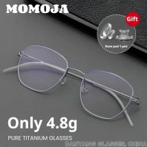 Retro Danish Ultra light 4.8g Screw Free Titanium Small size Polygon Eyewear frame pure titanium Men Women Glasses Frame HYD0166