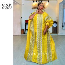 Unique African Traditional Brocade Basin Dashiki With Lace Trim Ribbon Wedding Dress Origianl Nigeria Bazin Rich Boubou Robe
