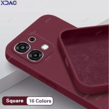 Luxury Lens Protection Original Phone Case for OPPO A6 Pro Global 4G 5G Shockproof Square Liquid Silicone Back Cover Accessories