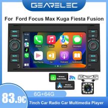 7 "Car Radio Android 14 For Ford Focus Max Kuga Fiesta Fusion GPS Carplay Android Auto FM RDS DSP IPS Car Multimedia Player