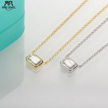 Anujewel 1ct d Farbe Smaragds chliff Moissan ite Anhänger Halskette 925 Sterling Silber Halsketten für Frauen Geschenke Großhandel