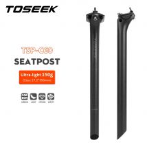 TOSEEK C60 Reggisella in carbonio Leggero 27.2 31.6mm Lunghezza 400mm Nero opaco MTB Reggisella per bici da strada Tubo sella Parti di biciclette