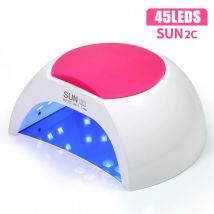 LULAA 48W Nail Lamp UV Lamp SUN 2C Nail Dryer for UV LED Gel Nail Dryer InfraredInfrared Sensor with Rose Silicone Pad Salon Use