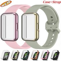 Zestaw silikonowego paska i etui do Samsung Galaxy Fit 3 Oficjalna bransoletka do Samsung Galaxy Fit 3 Akcesoria do osłon ochronnych