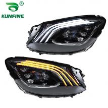 2x Gruppo faro per auto per Benz Classe S W222 2014-2017 LED Segnali di svolta dinamici Plug and Play Lampada frontale DRL Fari