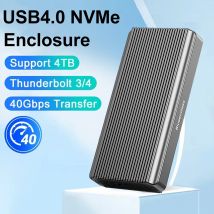 40 Gbit/s M.2 NVMe SSD-Gehäuse USB4.0 Thunderbolt 3 4 PCIe-Gehäuse USB C Aluminium externer Adapter Werkzeug kostenlos mit Vortex-Lüfter