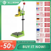 ALLSOME MINIQ Electric Power Drill Press Stand Table per trapani Workbench Clamp Drilling Collet 35 43mm 0 90 gradi HT2671