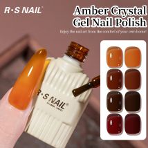 RSNAIL 10g Jelly Amber Gel Nagellack Kristall Braun Nagel Gel DIY Durchscheinende Farbe Nail art Gel Permanent UV Gel polnisch Lack