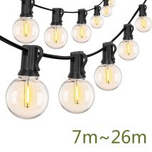 G40 luci a stringa a LED per esterni, patio, feste, lampadine a globo, lampada a corda per Natale, strada, giardino, campeggio, terrazza, decorazione