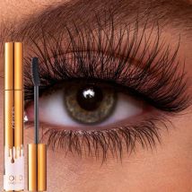 Mascara color oro nero per occhi ricci spessi, impermeabile, senza sbavature, sottile, durevole e senza trucco