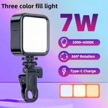 Luce selfie portatile a LED per iPhone Samsung iPad Telefono cellulare Clip per laptop Lampada ricaricabile per fotografia video con riempimento flash