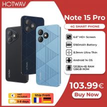 [Stock in UE] Telefono cellulare HOTWAV Note 15 Pro 6.6'' HD+ Android 14 4GB+128GB Cellulare 13MP 5160mAh 8.9mm Smartphone