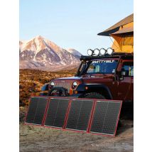 Dokio 18V 100/160/200/300 W Portable Foldable Solar Panel with 12V Controller to Charge Battery suitable for Camp