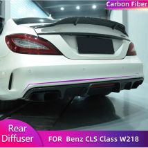 Carbon Fiber Heckstoßstange Diffusor Lip Spoiler für Mercedes Benz CLS Klasse W218 CLS63 AMG S 4D 2015-2017 Auto Heckdiffusor FRP