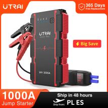 UTRAI 1000A Jump Starter Power Bank urządzenie rozruchowe przenośna ładowarka awaryjny wzmacniacz 12V akumulator samochodowy Jump Starter