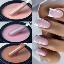Jillnails 50g French Pink Brown Nude Liquid Builder Unghie in gel Costruzione di gel UV per la forma di estensione delle unghie