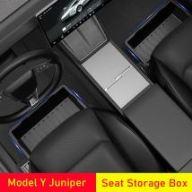 Scatola portaoggetti sotto il sedile per Tesla Model Y Juniper Launch 2025 Centrol Console Organizer Accessori da viaggio Vassoio sedile anteriore posteriore