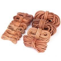 2 Meter 1 2 3 4 5 6 8 mm Echtes Kuhlederband für Armbänder und Halsketten, Rundes und Flaches Lederband, Seil, Schnur für DIY Schmuckherstellung