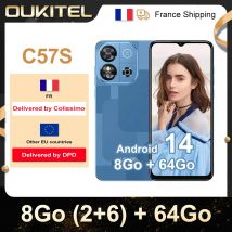 Smartphone Android 4G OUKITEL C57S 14 - 8Go (2 + 6) RAM /64Go ROM - 6,52 " - 13MP-4300mAh-Telefono economico-Doppio SIM