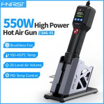 FNIRSI SAG-55 Micro pistola de aire caliente 550W con soporte BGA retrabajo LCD Digital secador de pelo pistola de calor de soldadura para herramientas de reparación de soldadura