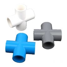 5pcs 20 25 32mm PVC Pipe Equal Cross Connector Garden Irrigation System Parts Water Pipe 4 Way Adapter Fish Tank Supplies