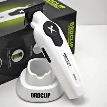 BRDCLIP X Series Professional Hair Trimmer FA1T White Gradient Carving Machine 7700RPM with Base Suitable for Men's Hair Clipper