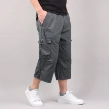 Pantaloncini cargo da uomo Pantaloni casual larghi estivi Vita elastica Pantaloni sportivi da jogging all'aperto di grandi dimensioni Tendenza multi tasche