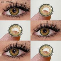 Bio-essense 2 Stück natürliche Farbkontaktlinsen für Augen, braune Linsen, Colorcon koreanische Linsen, jährliche Schönheit, braune Augenkontaktlinsen