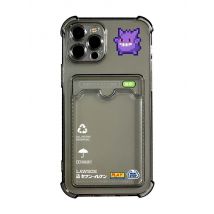 Anime Cartoon Pokemon Gengar Phone Case for IPhone 16pro 15 12 Pro Max 13 14 XR XSmax Transparent ID Card Cover Protective cover