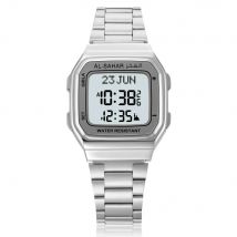 Azan Uhr muslimisches Gebet wsatch mit Auto-Qibla Hintergrund beleuchtung Hijri Kalender mehrsprachige Armbanduhr islamische Uhr