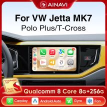 Ainavi Autoradio Per Volkswagen VW Polo Più Jetta MK7 T6 Passat B8 T ROC Cross MQB Wireless Carplay Android Auto Car Multimedia