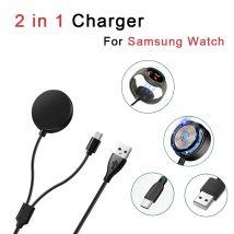 2-in-1-Ladegerät für Samsung Galaxy Watch 8/7/6/4 Classic USB-C Smartwatch und Smartphone-Ladegerät, Ersatz-Ladestationskabel