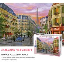75*50cm Erwachsene 1000 Stück Papier Puzzle Paris Street View Landschaft Puzzles Stress abbau Unterhaltung Spielzeug Puzzle Stück
