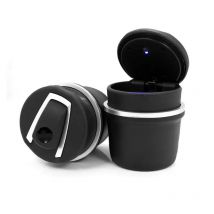 1PC LED Portable Car Ashtray with Automatic Light Indicator Creative Cigarette Ash Holder Cup Car Cup Holder Accessory