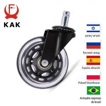 5PCS KAK 3 "Ruota silenziosa universale Sedia da ufficio Ruote di ricambio 60KG Ruote in gomma morbida e sicura Ruota per mobili Hardware