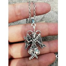 Baphomet Necklace-Occult Left Hand Path Seal of Baphomet Satanic Goat of Mendes
