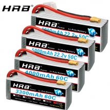 Batteria HRB 6S 22.2v 6000mah 5000mah 4000mah 3300mah 1800mah 6S Lipo RC Batteria con spina XT60 XT90 EC5 per elicottero per auto RC