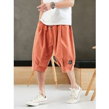 Plus Size Summer Harem Pants Men Short Joggers Chinese Style Calf-Length Casual Baggy Pants Male Capris Trousers 8XL