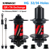 TANKE-MTB Hub Sealed Bearing, do rowerów górskich 8,9,10,11,12 Speed, hamulec tarczowy, 32 otwory,