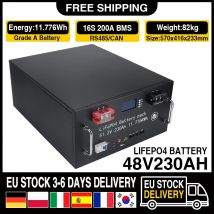 48V 50Ah 100Ah 230Ah 300Ah LiFePO4 Batteria incorporata BMS al litio ferro fosfato 6000 cicli per camper camper carrello da golf solare