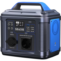 Tragbare Powerstation 300 W, SBAOH 296 Wh Generator Schnellladung 230 V AC-Steckdosen / DC-Anschlüsse und LED-Taschenlampe, Mobile Stromversorgung