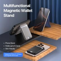 DUX DUCIS Per iPhone 16ProMax Porta carte magnetiche Supporto per iPhone 12 13 14 15plus Porta carte di credito Magsafe Porta carte in pelle Pu