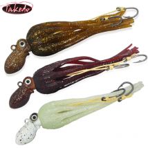 TAKEDO LG01 TPR Materiale 150G - 450G Gonna di calamari Esca per polpo con gancio di assistenza Testa jig in metallo Esche da traina Barca per tonno Squalo