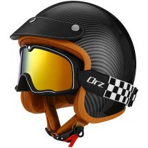 Carbon Pattern Open Face Casco Moto for Harley Motorcycle Accessories Men Moto Helmets Certificated Retro Motorcycle Helmet