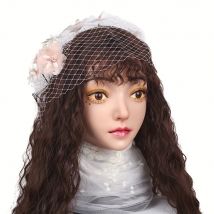 Herpinker Crossdresser-Maske, realistische Silikon-Kopfbedeckung, Cosplay, Halloween, Cross-Dressing-Maske, männlich zu weiblich, volle Kopfmaske