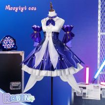 Neu Firefly Robin Cosplay Kostüm Halloween Weihnachten Comic Ausstellung Frauen Kleid S-XL Spiel Honkai: Star Rail Robin Kleid