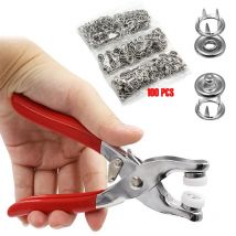 100pc Fünf-zinken ButtonInstallation Zangen Set Metall Druckknopf Kit Für Kleidungsstück Nähen Kleidung Tasche Tasten Naht schnalle DIY Werkzeug